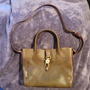 Dooney & Bourke Florentine Leather Amelie olive leather lined